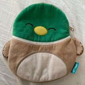 Kids Squishmallows Tan and Cream Plush Accessories Bag
